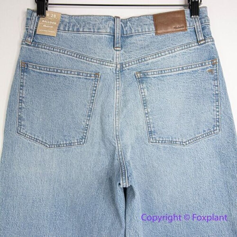 NEW Madewell Balloon Jeans in Hewes Wash, 28 - Picture 9 of 16